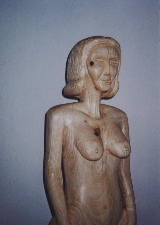 Die weisse Lady - eine Figur aus Eiche von Siegfried Kmmel