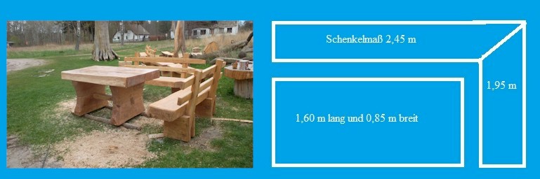 Rustikale Gartengarnitur mit Eckbank und Tisch - von Siegfried Kmmel